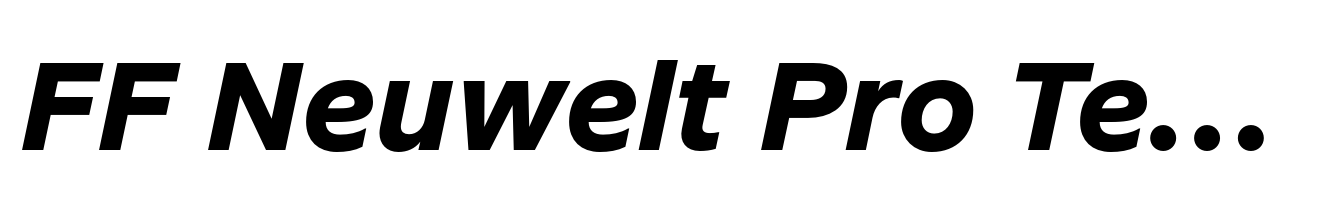 FF Neuwelt Pro Text ExtraBold Italic
